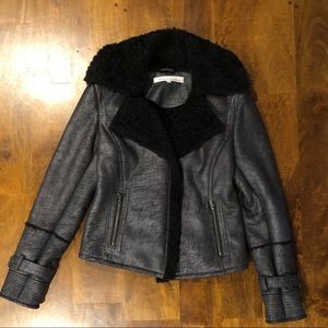 Kenneth Cole Sherpa Moto jacket